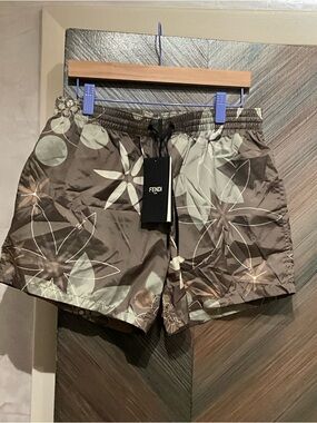Fendi Camouflage Patterned Shorts